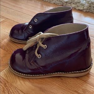 Mon Petit Purple Patent Leather Oxfords